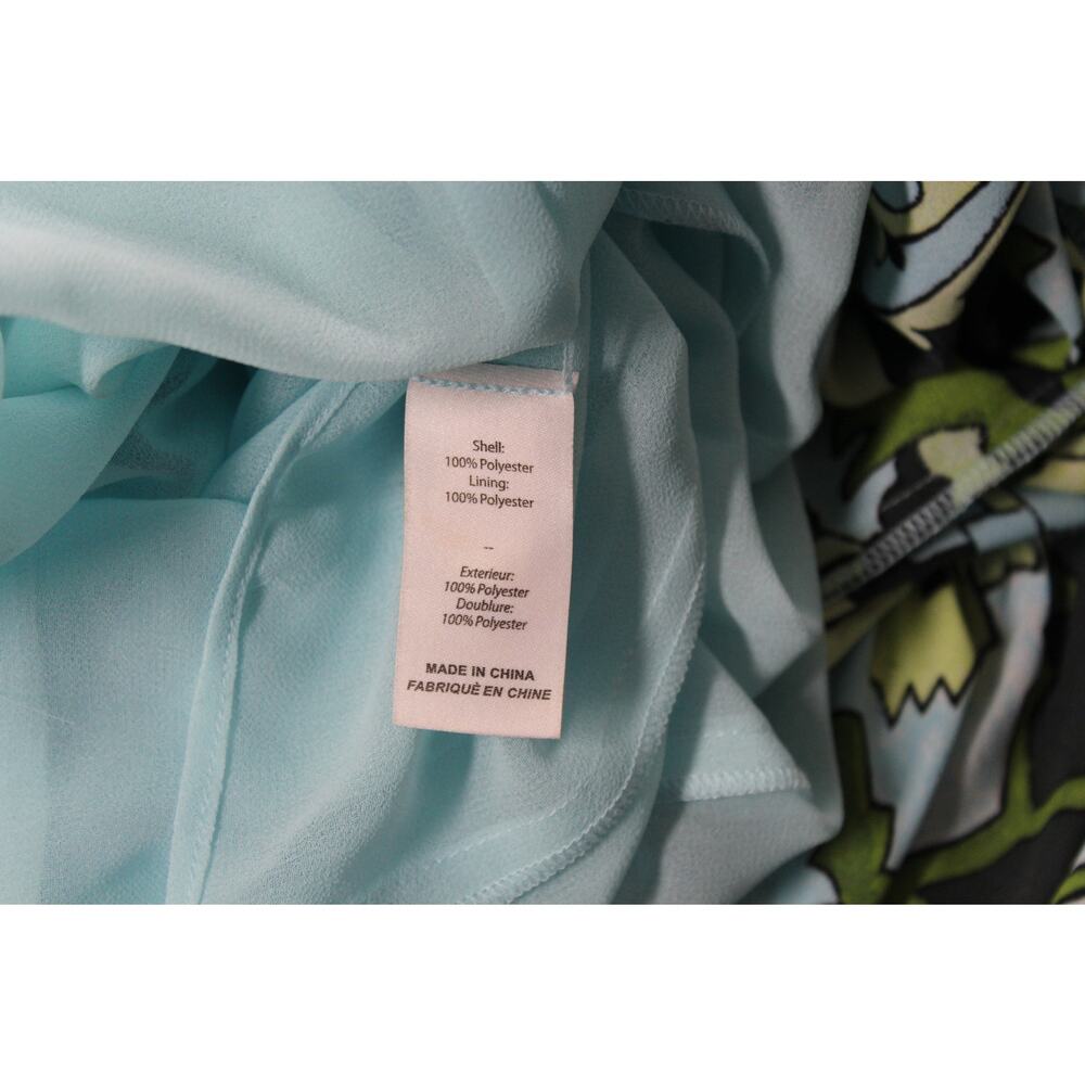 Cinq à Sept Midi Dress Damask Floral Tie Neck Ruched Size 8 - Picture 6 of 8